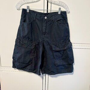 H&M women's Divided Canvas Cargo Shorts - Black - Size 0